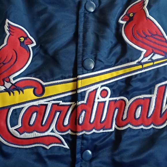 Vintage MLB Satin St. Louis Cardinals Starter Jacket. Diamond Collection.  CLEAN - Picture 2 of 5